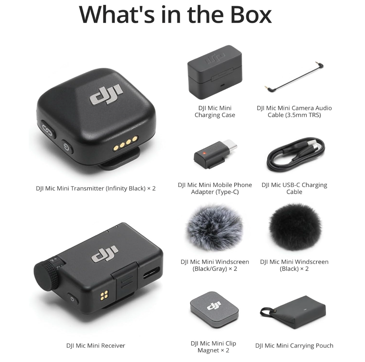 DJI MIC Mini (2 transmisores + 1 receptor + estuche de carga)