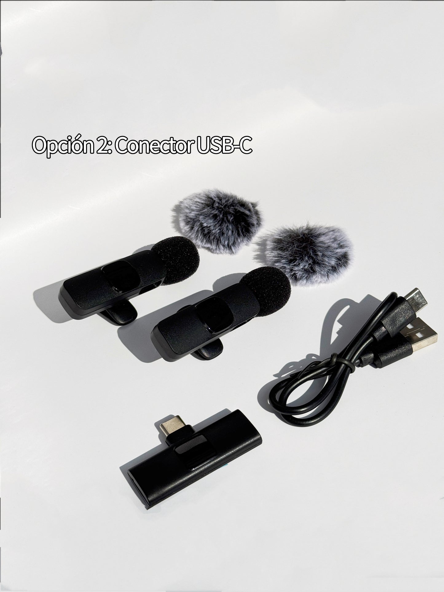 Set 2 micrófonos + 1 conector