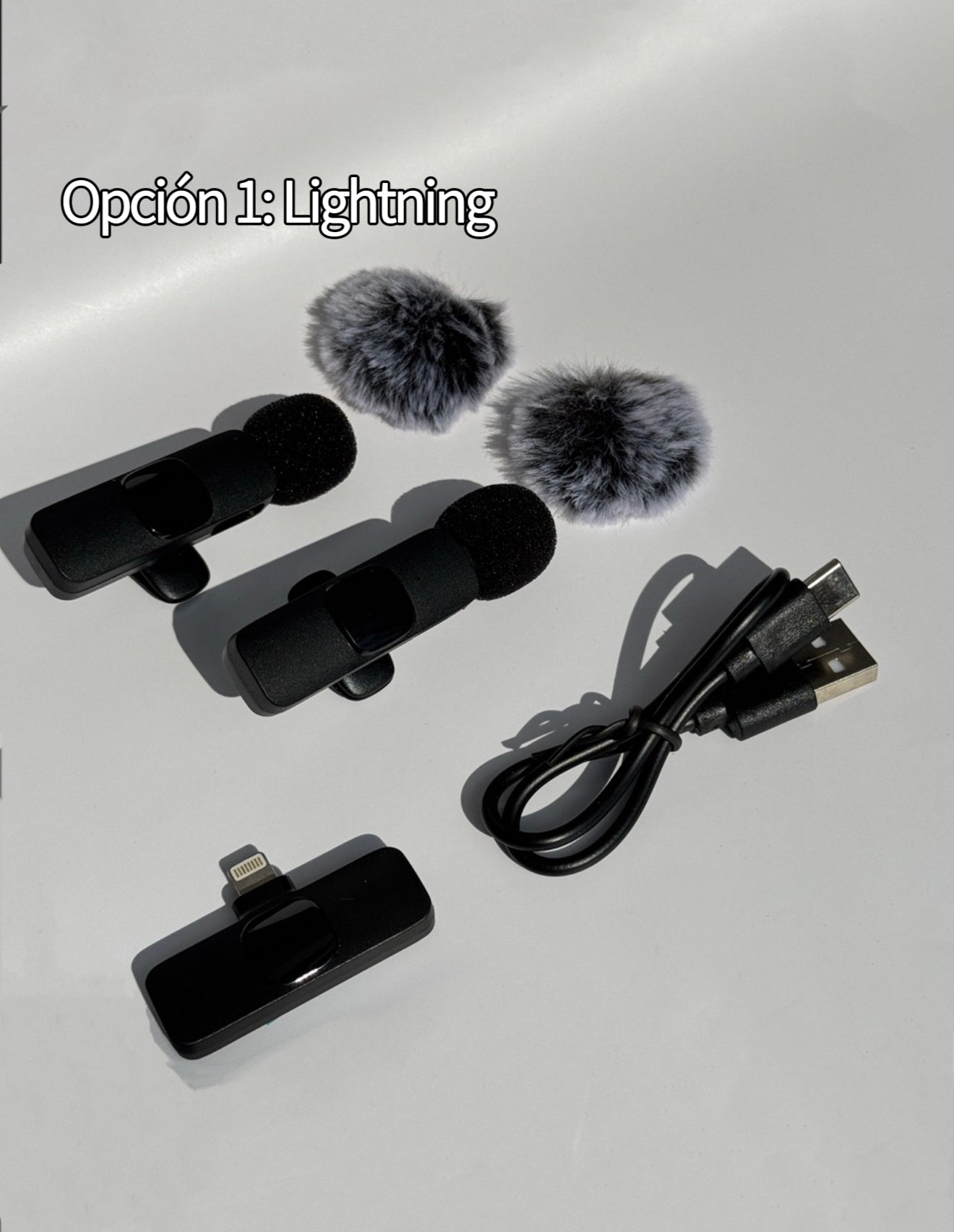 Set 2 micrófonos + 1 conector