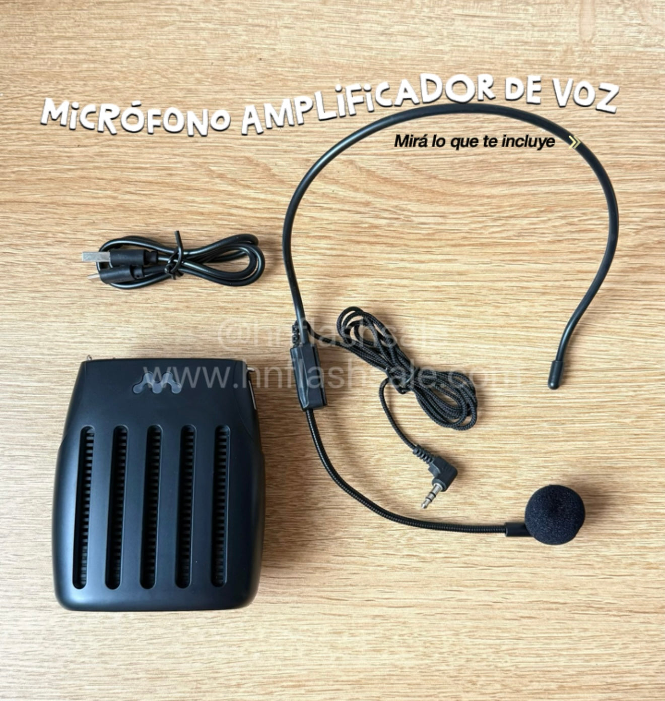 Micrófono amplificador de voz recargable