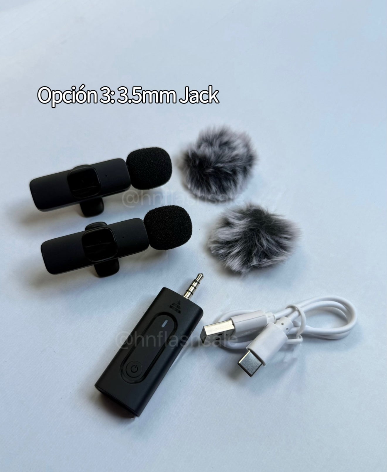 Set 2 micrófonos + 1 conector