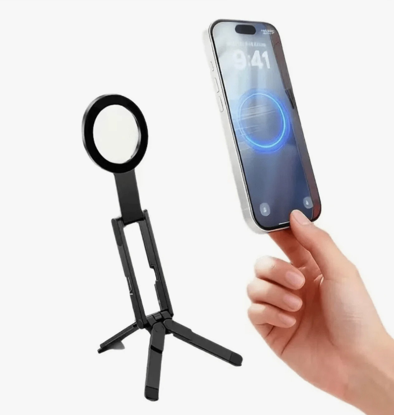 Mini soporte magnético plegable para teléfono